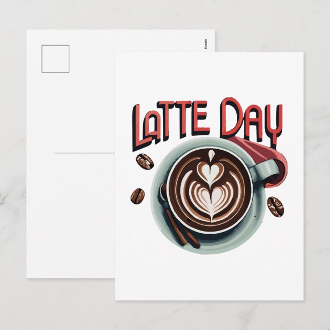 Cartes Pour Fêtes Annuelles Boissons au café (Devant / Derrière)