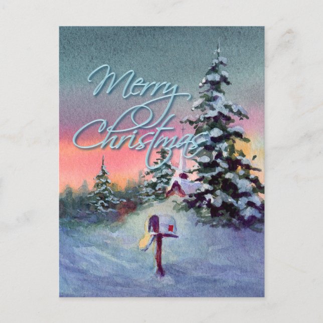 Cartes Pour Fêtes Annuelles BOÎTE AUX LETTRES DE NOËL par SHARON SHARPE (Devant)
