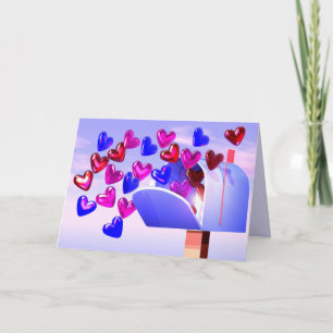 Cartes Pour Fêtes Annuelles Boîte aux lettres Valentine Hearts