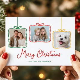 Cartes Pour Fêtes Annuelles Boîte cadeau Whimsical Red Green Photo