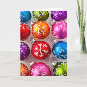 Cartes Pour Fêtes Annuelles Boîte d'ornements de Noël de flocon de neige