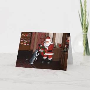 Cartes Pour Fêtes Annuelles Boîte Vide Pour Un Housecat Gris