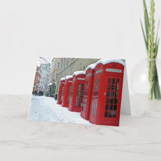 Cartes Pour Fêtes Annuelles Boîtes téléphoniques rouges