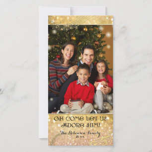 Cartes Pour Fêtes Annuelles Bokeh Famille de Noël Photo Sparkle Shimmer