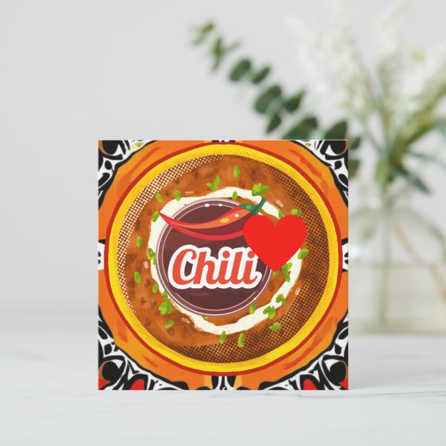Cartes Pour Fêtes Annuelles bol pour chili (Debout devant)
