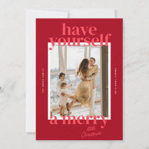Cartes Pour Fêtes Annuelles Bold Ayez-vous un joyeux petit Noël photo
