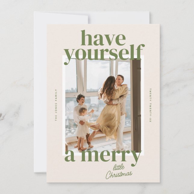 Cartes Pour Fêtes Annuelles Bold Ayez-vous un joyeux petit Noël photo (Devant)
