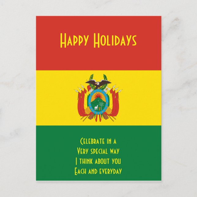 CARTES POUR FÊTES ANNUELLES BOLIVIE (Devant)