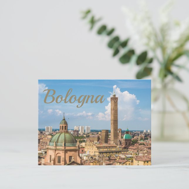 Cartes Pour Fêtes Annuelles Bologne Émilie-Romagne Italie Panorama Souvenir (Debout devant)