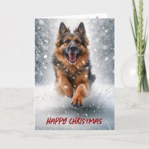 Cartes Pour Fêtes Annuelles Bon berger allemand de Noël