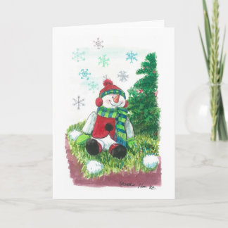 Cartes Pour Fêtes Annuelles Bon bonhomme de neige