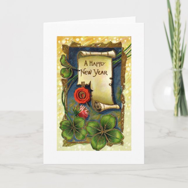 Cartes Pour Fêtes Annuelles Bon Défilement du Nouvel An (Devant)