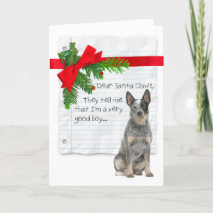 Cartes Pour Fêtes Annuelles Bon garçon chien de bétail Noël