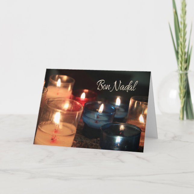 Cartes Pour Fêtes Annuelles Bon Nadal Chandelles Catalanes (Devant)