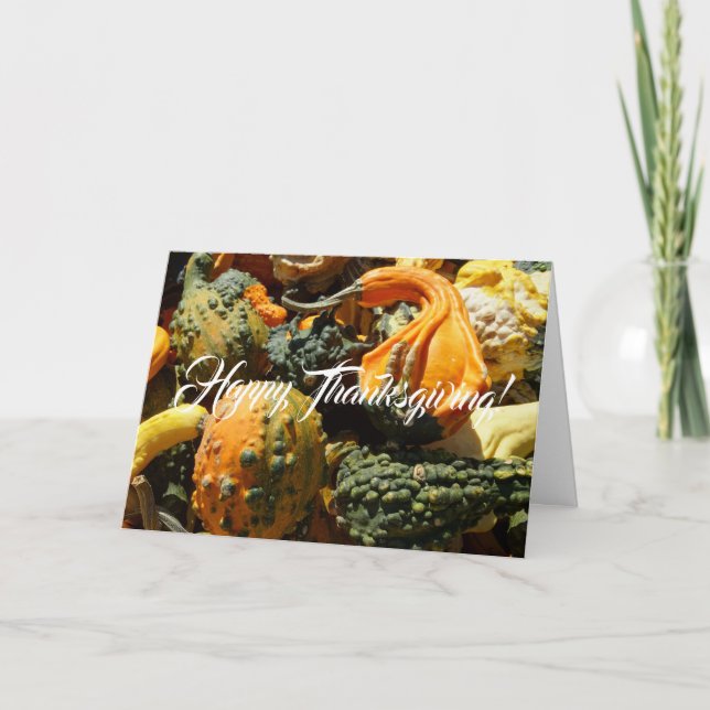 CARTES POUR FÊTES ANNUELLES BON THANKSGIVING ! (Devant)