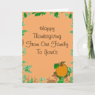 Cartes Pour Fêtes Annuelles Bon thanksgiving