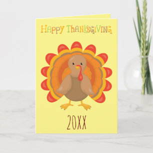 Cartes Pour Fêtes Annuelles Bon thanksgiving 20XX