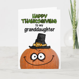 Cartes Pour Fêtes Annuelles bon thanksgiving à ma petite-fille