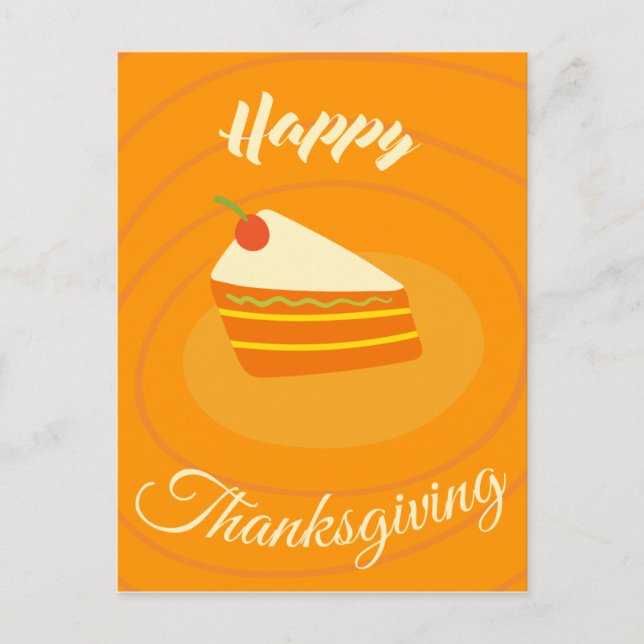Cartes Pour Fêtes Annuelles Bon thanksgiving à tarte Citrouille (Devant)