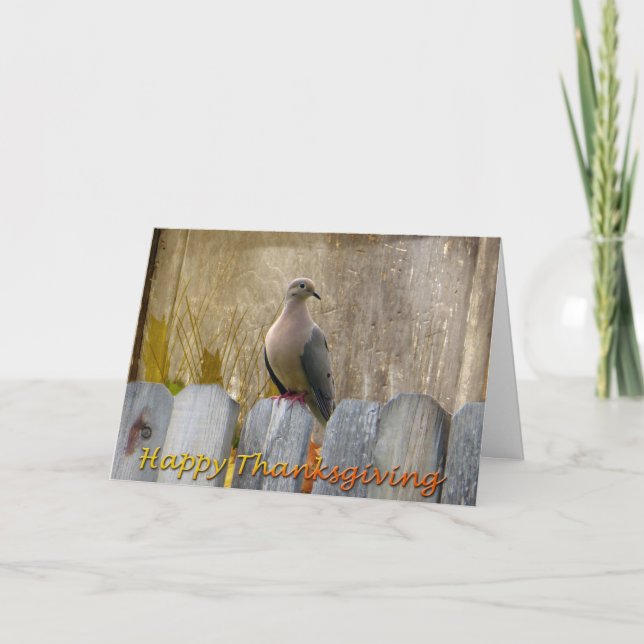 Cartes Pour Fêtes Annuelles Bon thanksgiving amour Dove (Devant)
