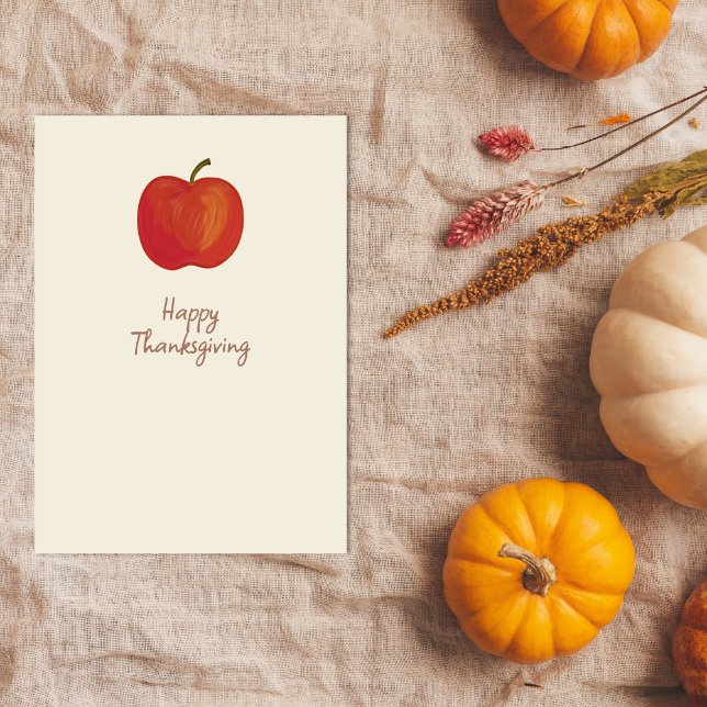 Cartes Pour Fêtes Annuelles Bon thanksgiving Apple Greeting Card Télécharger (Créateur téléchargé)