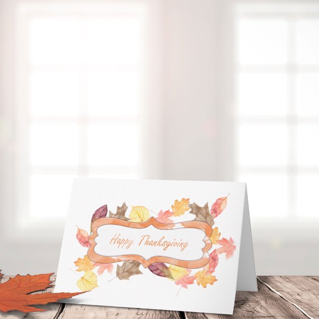 Cartes Pour Fêtes Annuelles Bon thanksgiving aquarelle (Créateur téléchargé)
