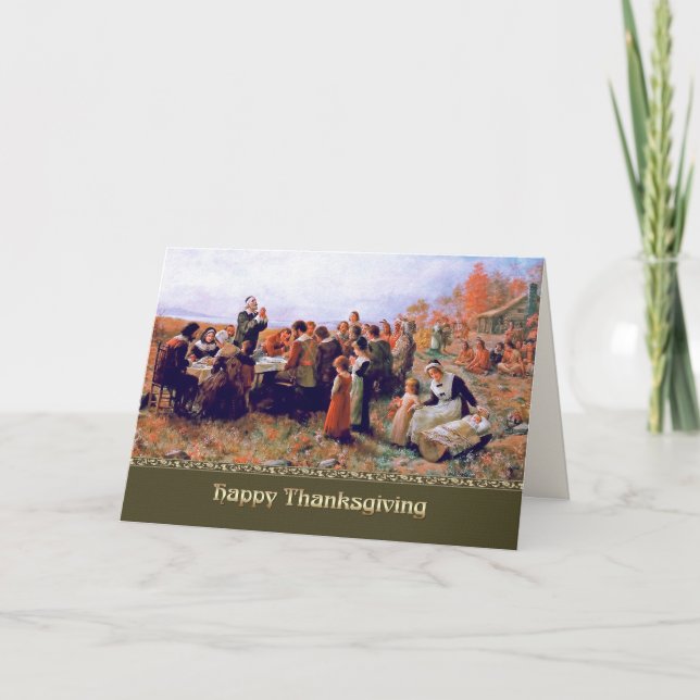 Cartes Pour Fêtes Annuelles Bon thanksgiving. Art (Devant)