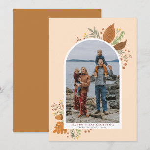 Cartes Pour Fêtes Annuelles Bon thanksgiving Autumn Foliage Arch Curve Photo