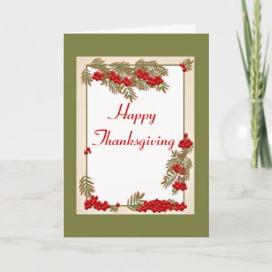 Cartes Pour Fêtes Annuelles bon thanksgiving avec texte personnalisé rowan