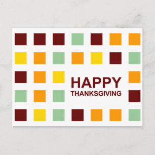 Cartes Pour Fêtes Annuelles bon thanksgiving (carrés modernes)