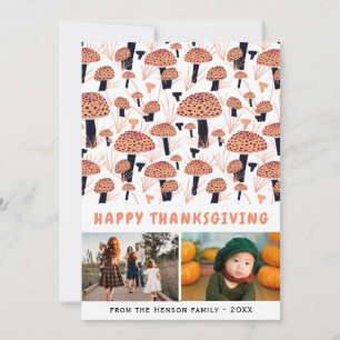 Cartes Pour Fêtes Annuelles Bon thanksgiving Champignons orange automne 2 Phot