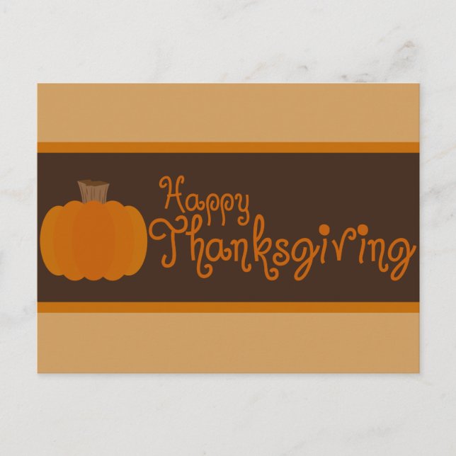 Cartes Pour Fêtes Annuelles Bon thanksgiving Citrouille d'automne (Devant)