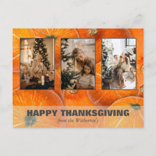 Cartes Pour Fêtes Annuelles bon thanksgiving Citrouille Photo personnalisée