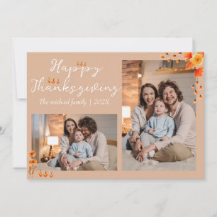 Cartes Pour Fêtes Annuelles bon thanksgiving d'arbres d'automne   Photo de fam