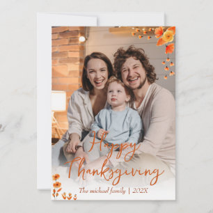 Cartes Pour Fêtes Annuelles bon thanksgiving d'arbres d'automne   Photo de fam
