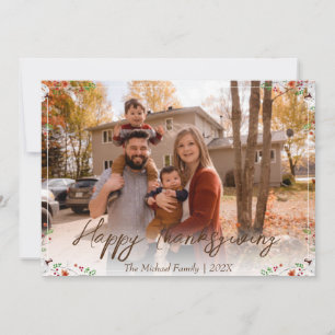 Cartes Pour Fêtes Annuelles bon thanksgiving d'arbres d'automne   Photo de fam