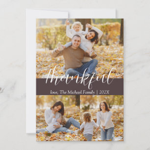 Cartes Pour Fêtes Annuelles bon thanksgiving d'automne   Collage photo de fami