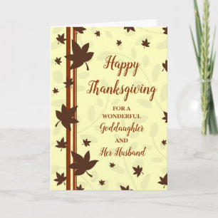 Cartes Pour Fêtes Annuelles Bon thanksgiving d'automne Godgirl & Son Mari