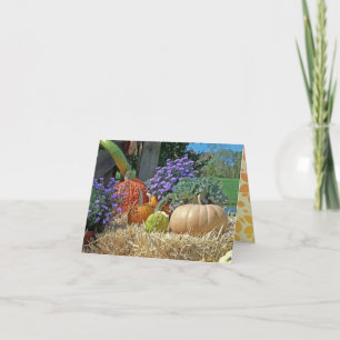 Cartes Pour Fêtes Annuelles Bon thanksgiving de courges d'automne de vie à la