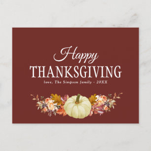 Cartes Pour Fêtes Annuelles bon thanksgiving de feuillage de récolte d'automne