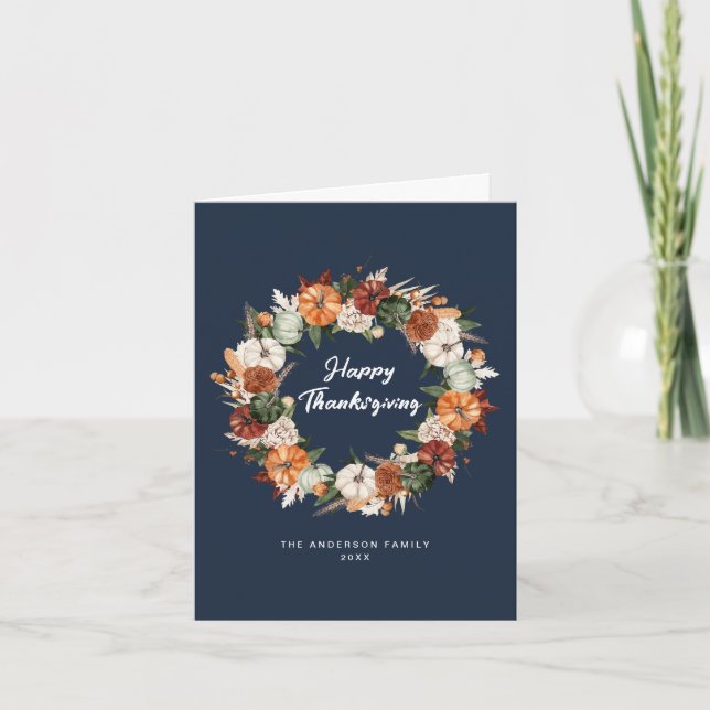 Cartes Pour Fêtes Annuelles bon thanksgiving de germes de récolte d'automne (Devant)