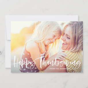 Cartes Pour Fêtes Annuelles Bon thanksgiving de lettres de pinceau blanc photo