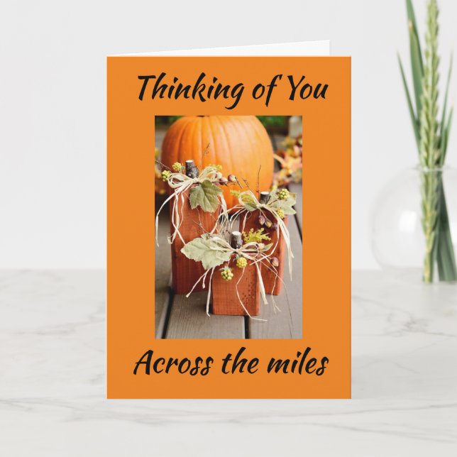 CARTES POUR FÊTES ANNUELLES BON THANKSGIVING DE "PARCOURIR LES MILES" (Devant)