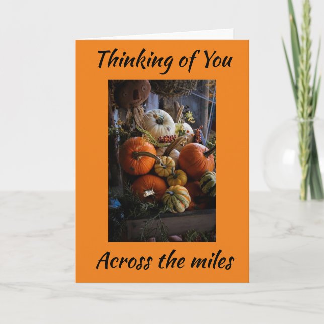 CARTES POUR FÊTES ANNUELLES BON THANKSGIVING DE "PARCOURIR LES MILES" (Devant)
