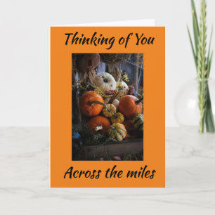 CARTES POUR FÊTES ANNUELLES BON THANKSGIVING DE "PARCOURIR LES MILES"