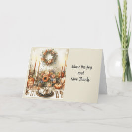 Cartes Pour Fêtes Annuelles Bon thanksgiving de récolte d'automne