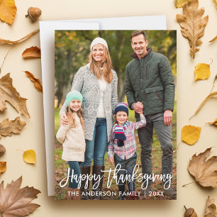 Cartes Pour Fêtes Annuelles Bon thanksgiving de script moderne