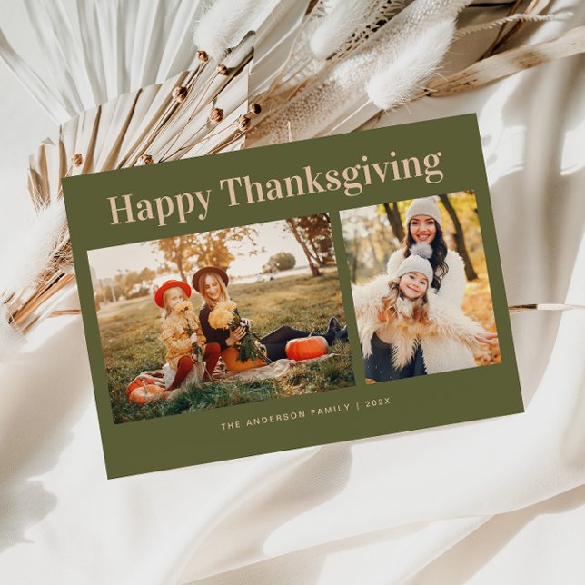Cartes Pour Fêtes Annuelles Bon thanksgiving de texte simple (Créateur téléchargé)