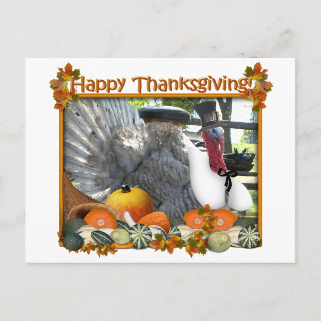 Cartes Pour Fêtes Annuelles Bon thanksgiving de Tom le Pèlerin Turquie (Devant)