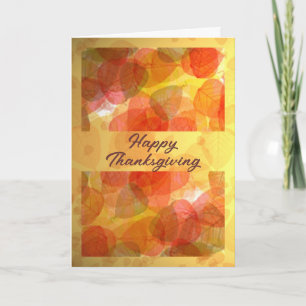 Cartes Pour Fêtes Annuelles Bon thanksgiving des chutes de feuilles